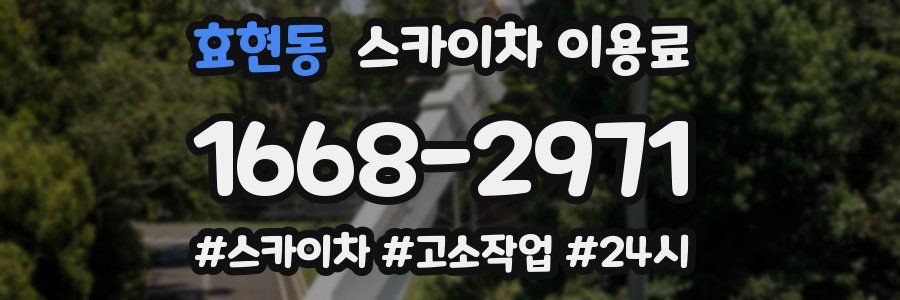 효현동 스카이차 이용료