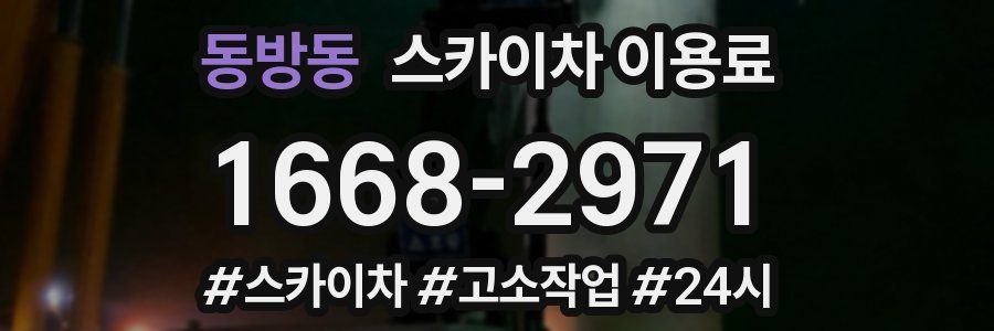 동방동 스카이차 이용료