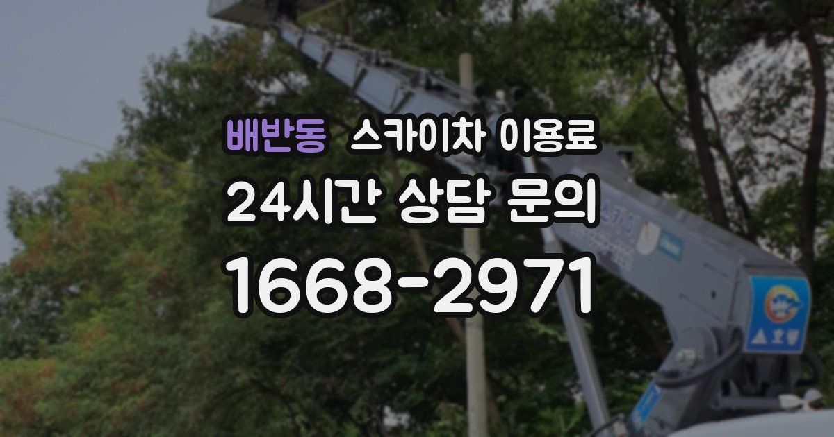 배반동 스카이차 이용료