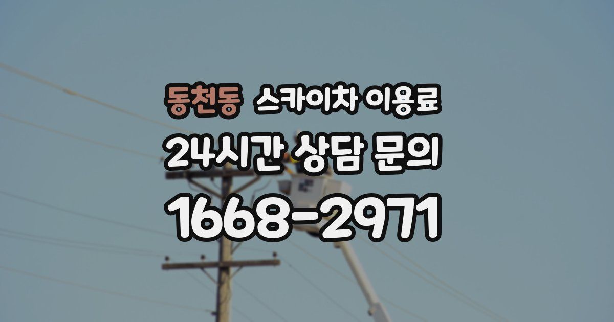 동천동 스카이차 이용료