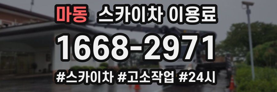 마동 스카이차 이용료