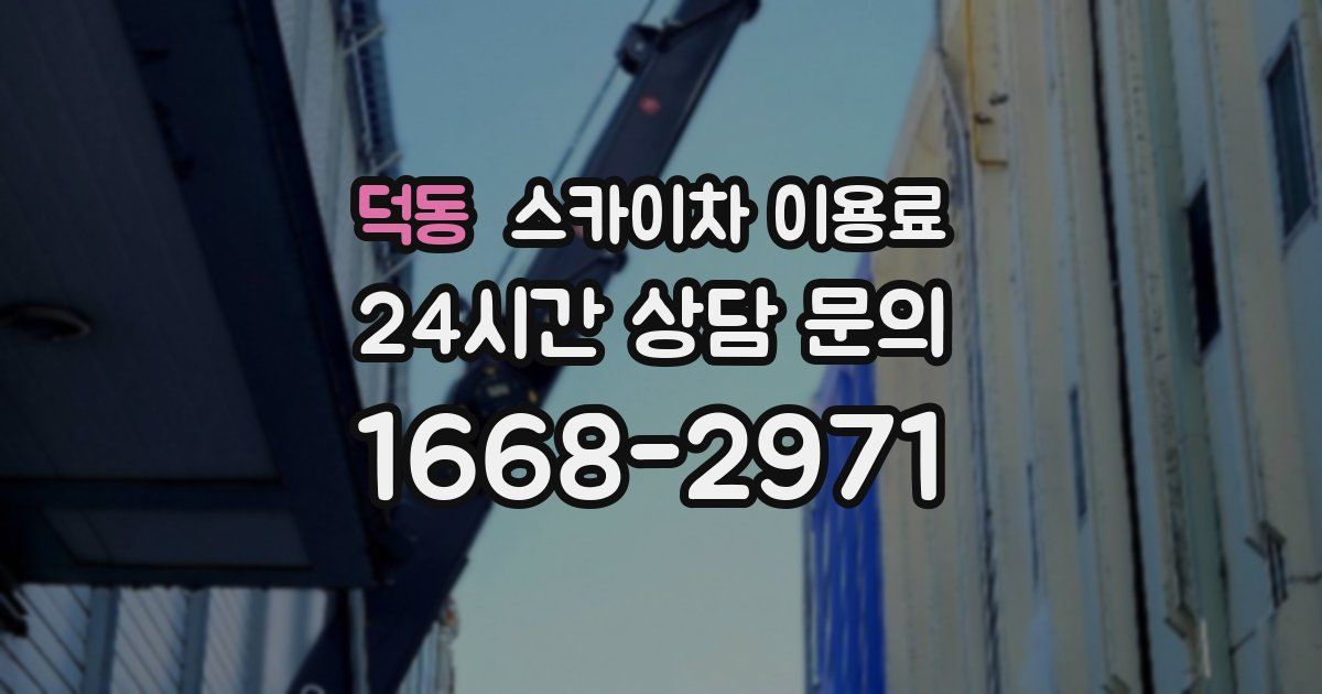 덕동 스카이차 이용료