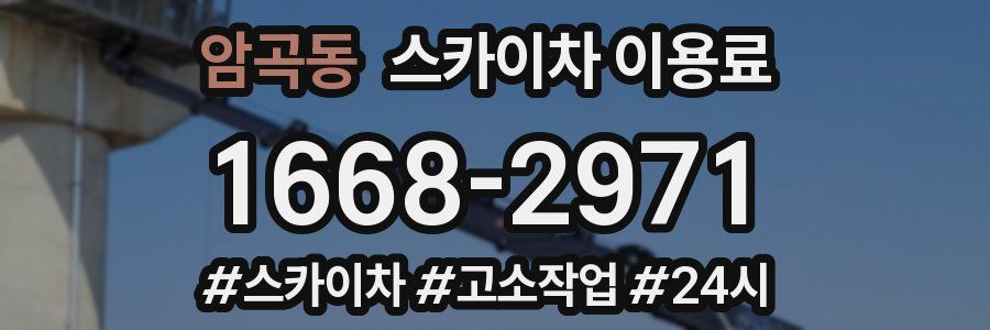 암곡동 스카이차 이용료