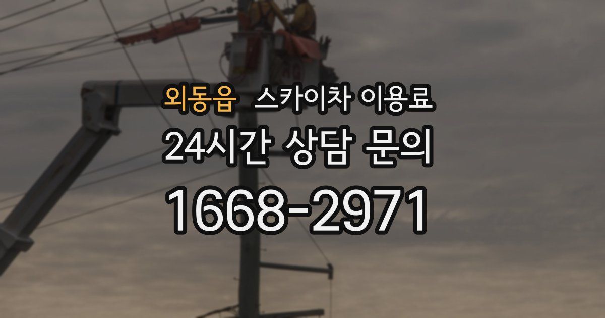 외동읍 스카이차 이용료