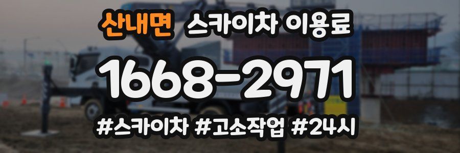 산내면 스카이차 이용료