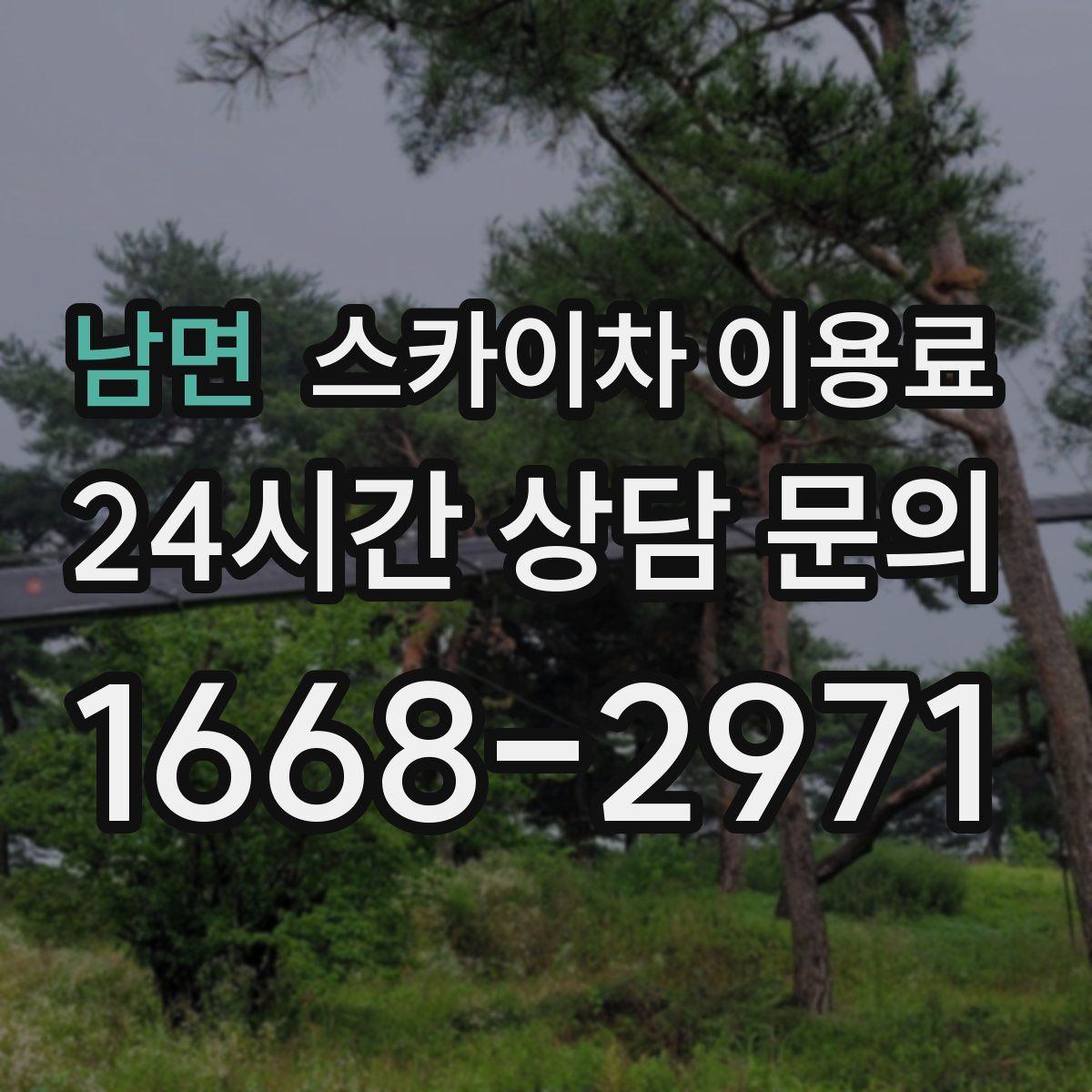 남면 스카이차 이용료
