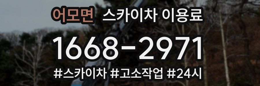 어모면 스카이차 이용료