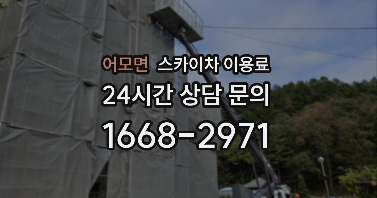 어모면 스카이차 이용료