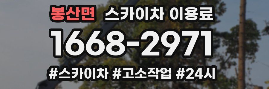 봉산면 스카이차 이용료