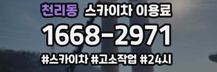 천리동 스카이차 이용료