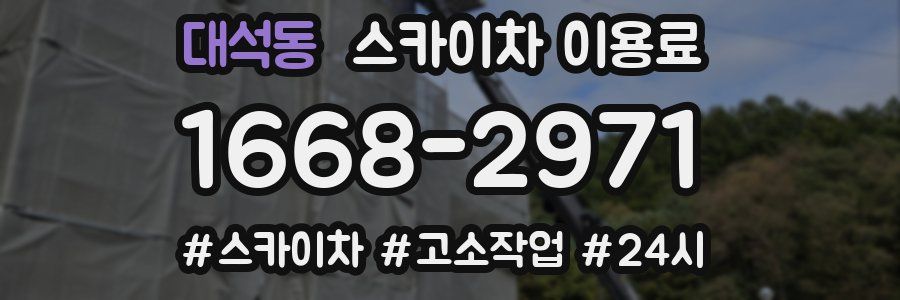 대석동 스카이차 이용료