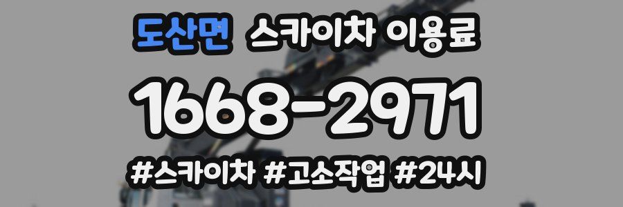 도산면 스카이차 이용료