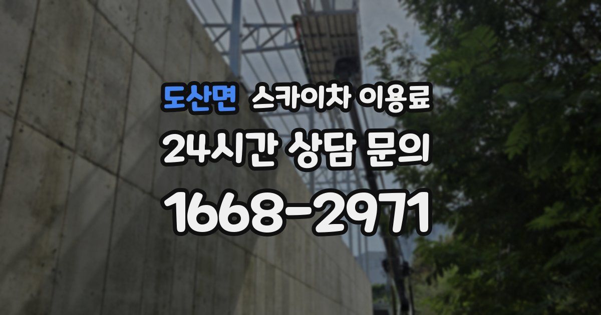 도산면 스카이차 이용료