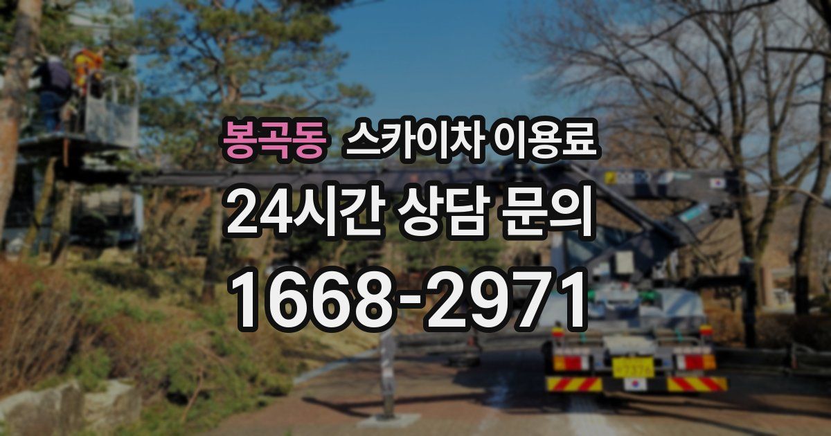 봉곡동 스카이차 이용료