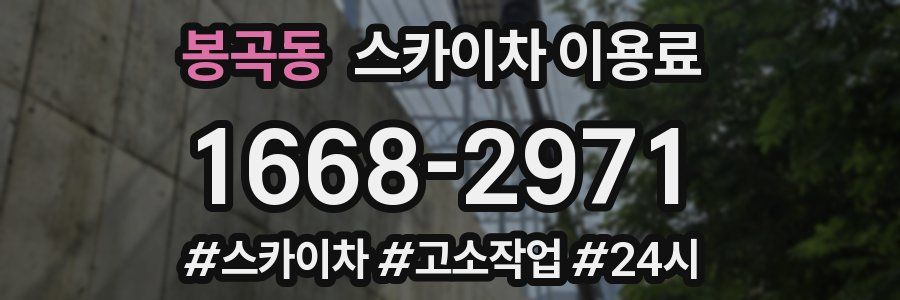 봉곡동 스카이차 이용료