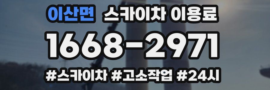 이산면 스카이차 이용료