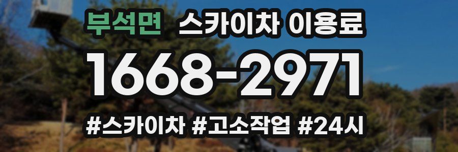 부석면 스카이차 이용료