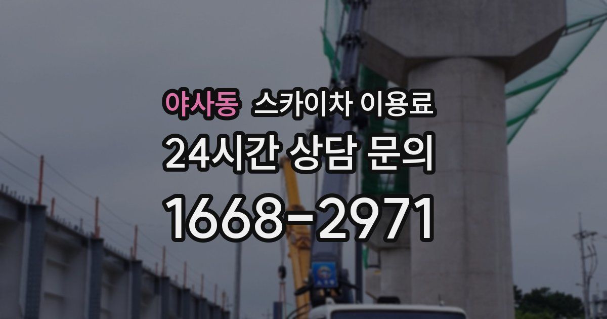 야사동 스카이차 이용료