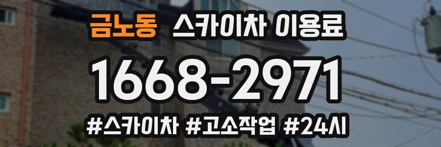 금노동 스카이차 이용료