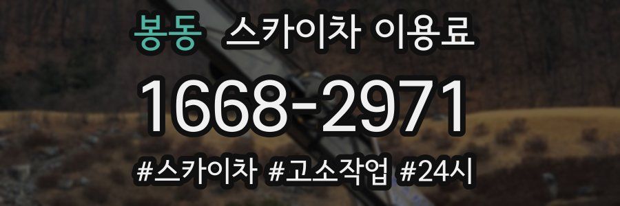 봉동 스카이차 이용료