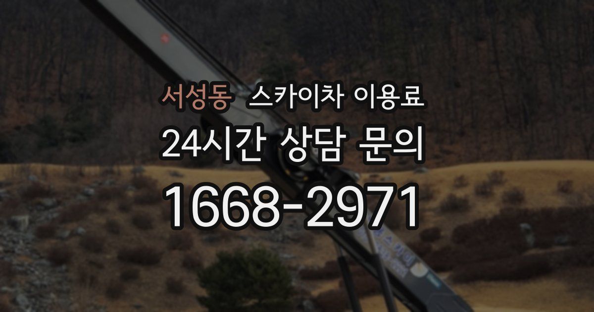 서성동 스카이차 이용료