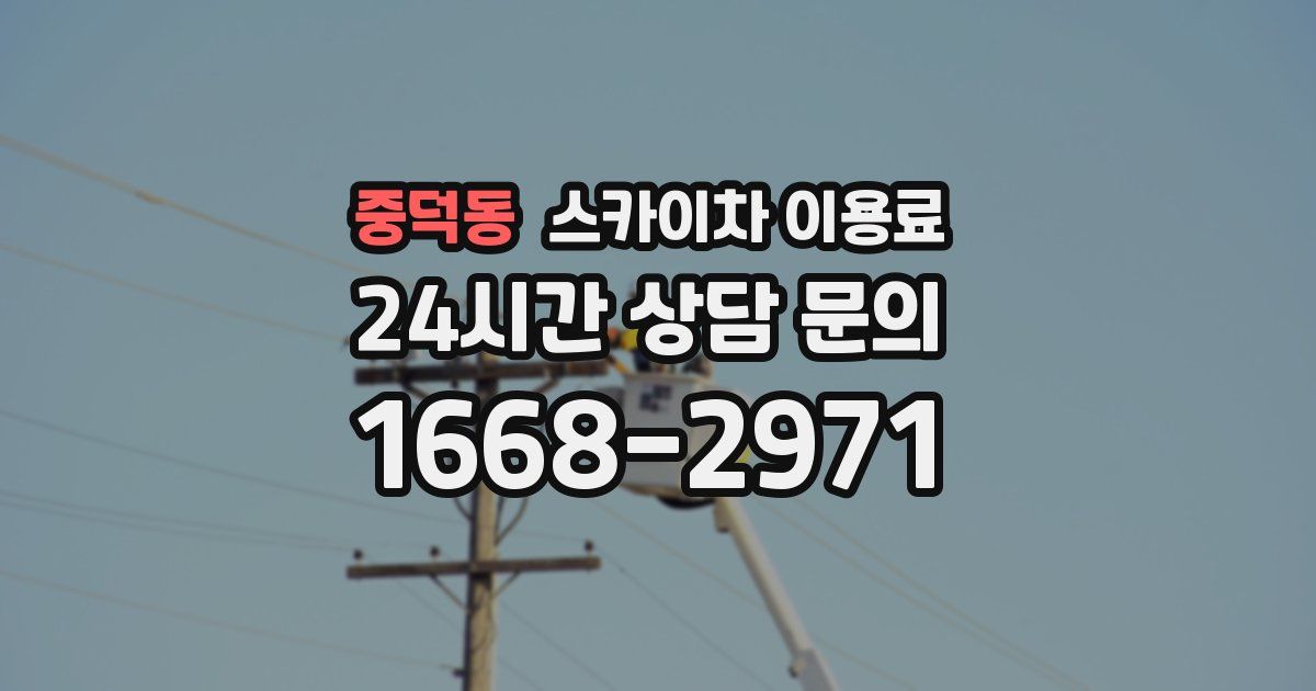 중덕동 스카이차 이용료