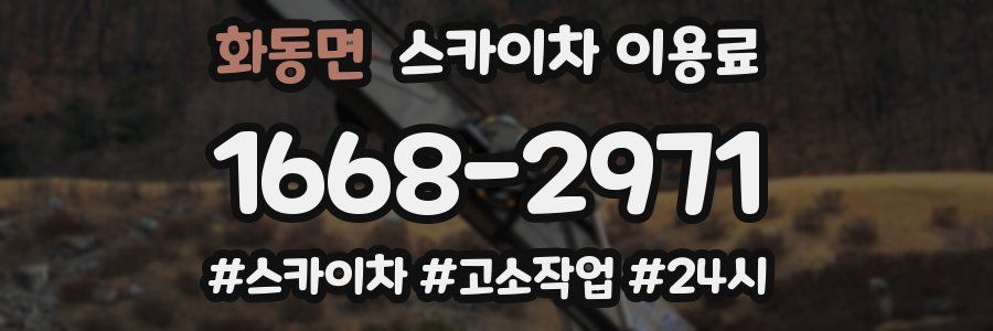 화동면 스카이차 이용료