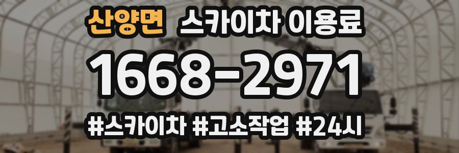 산양면 스카이차 이용료