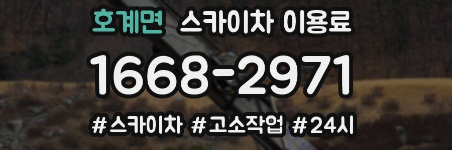 호계면 스카이차 이용료