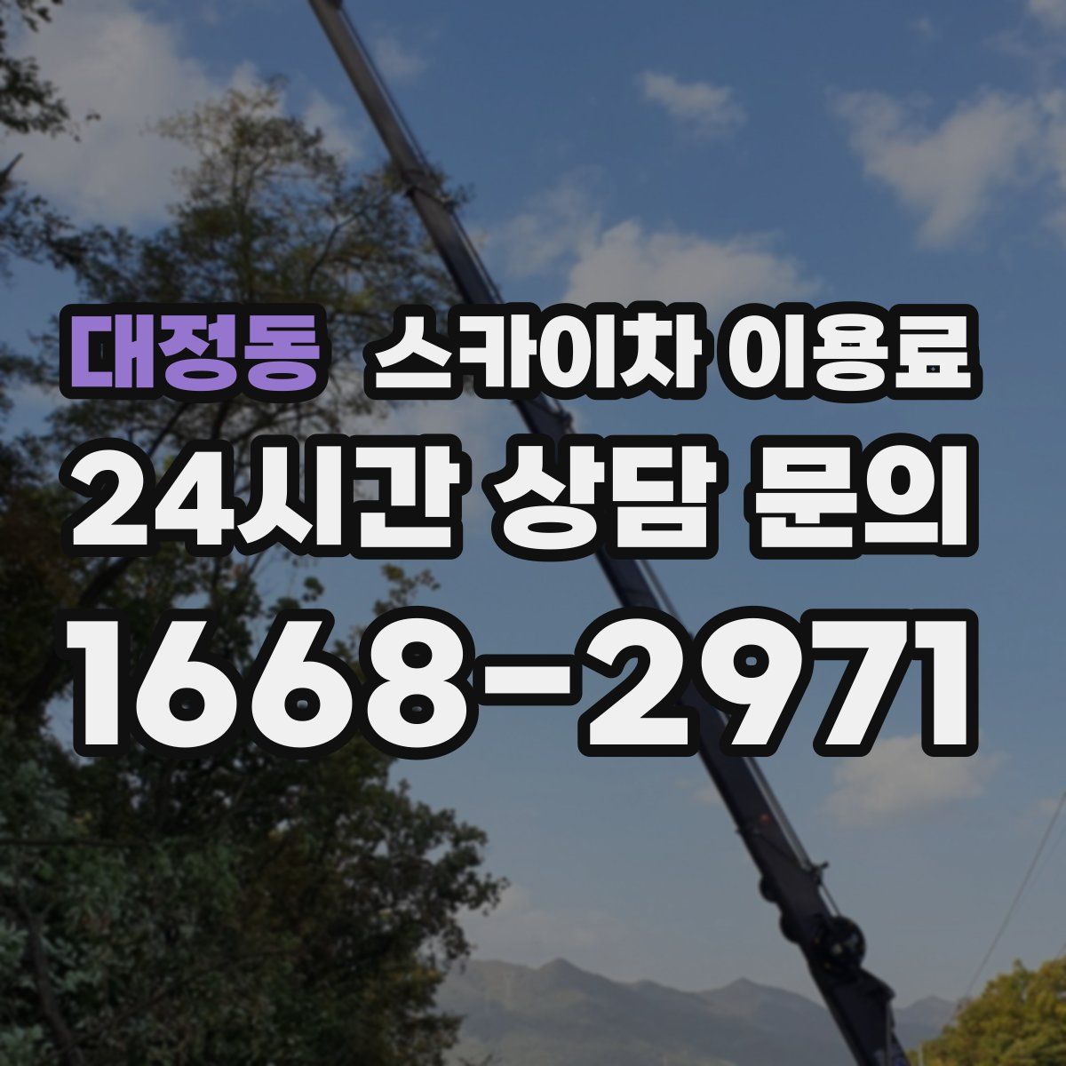 대정동 스카이차 이용료