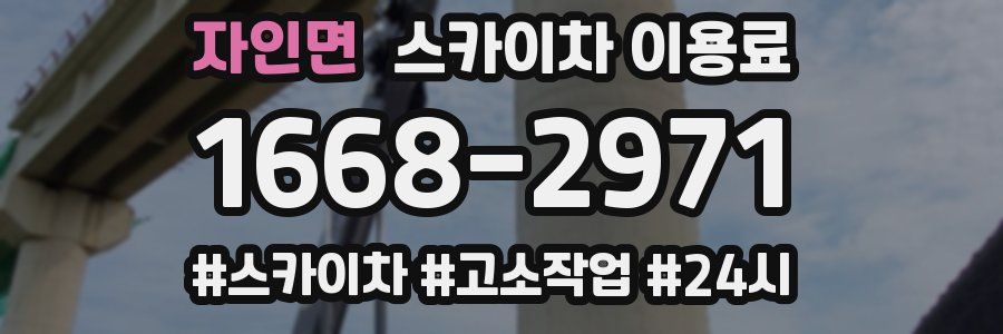 자인면 스카이차 이용료