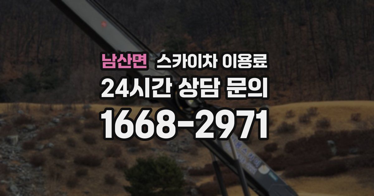 남산면 스카이차 이용료