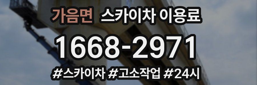 가음면 스카이차 이용료