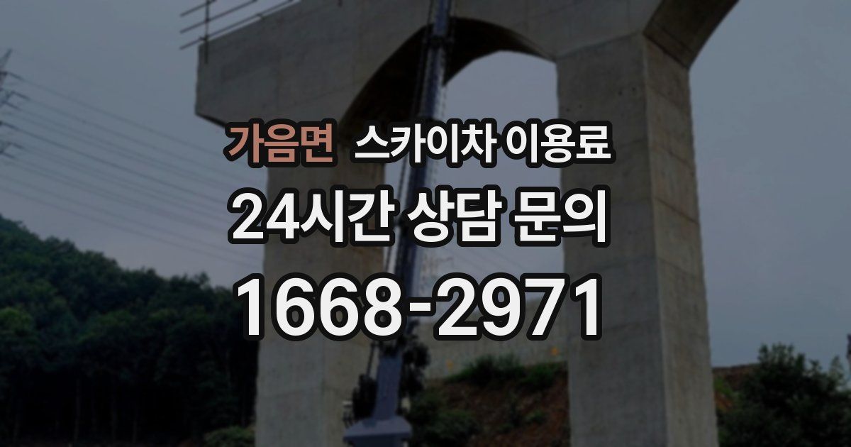 가음면 스카이차 이용료
