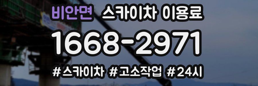 비안면 스카이차 이용료