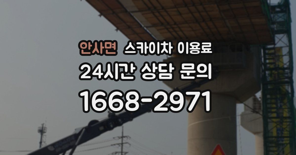 안사면 스카이차 이용료