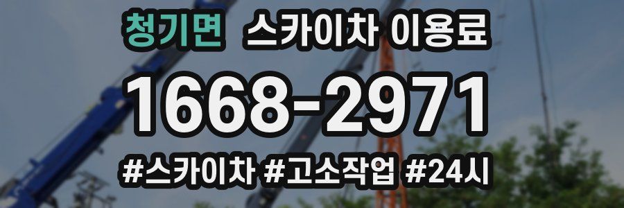청기면 스카이차 이용료