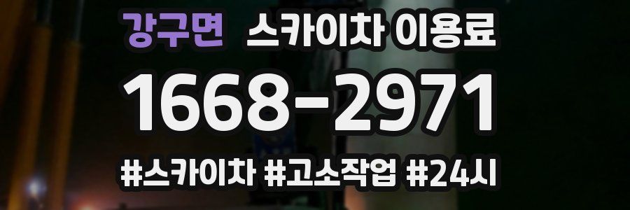 강구면 스카이차 이용료