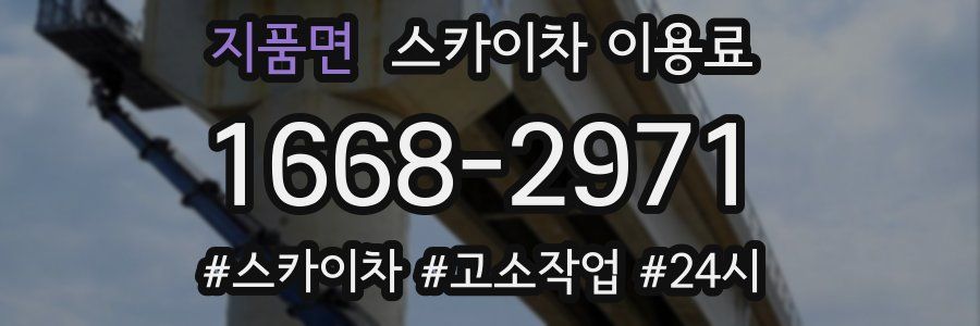 지품면 스카이차 이용료