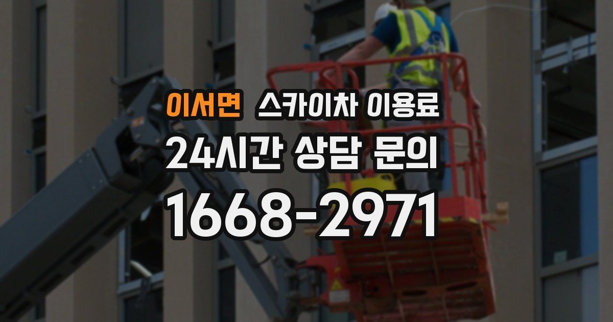 이서면 스카이차 이용료