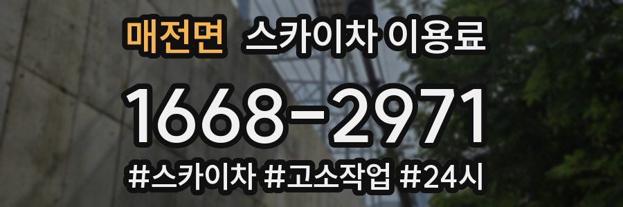 매전면 스카이차 이용료