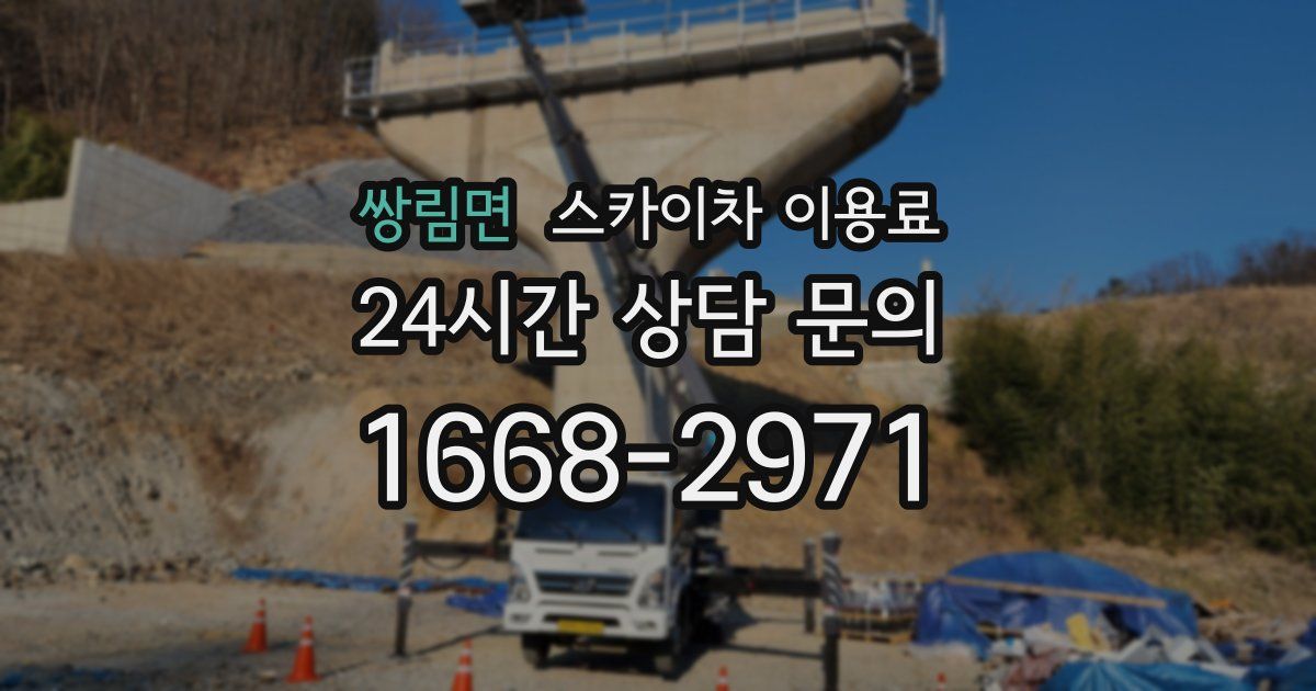 쌍림면 스카이차 이용료