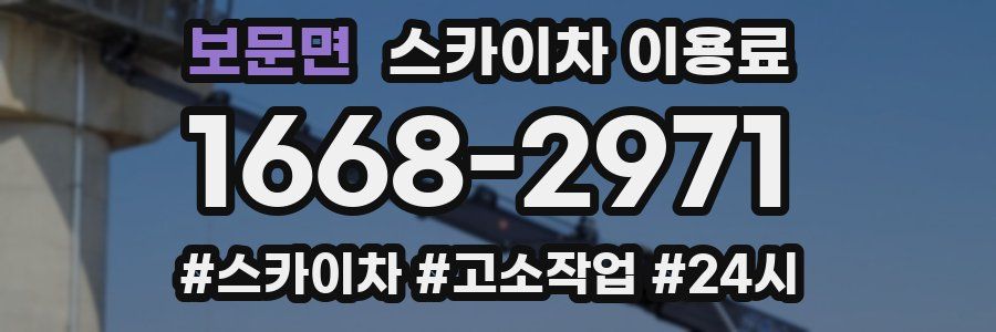 보문면 스카이차 이용료