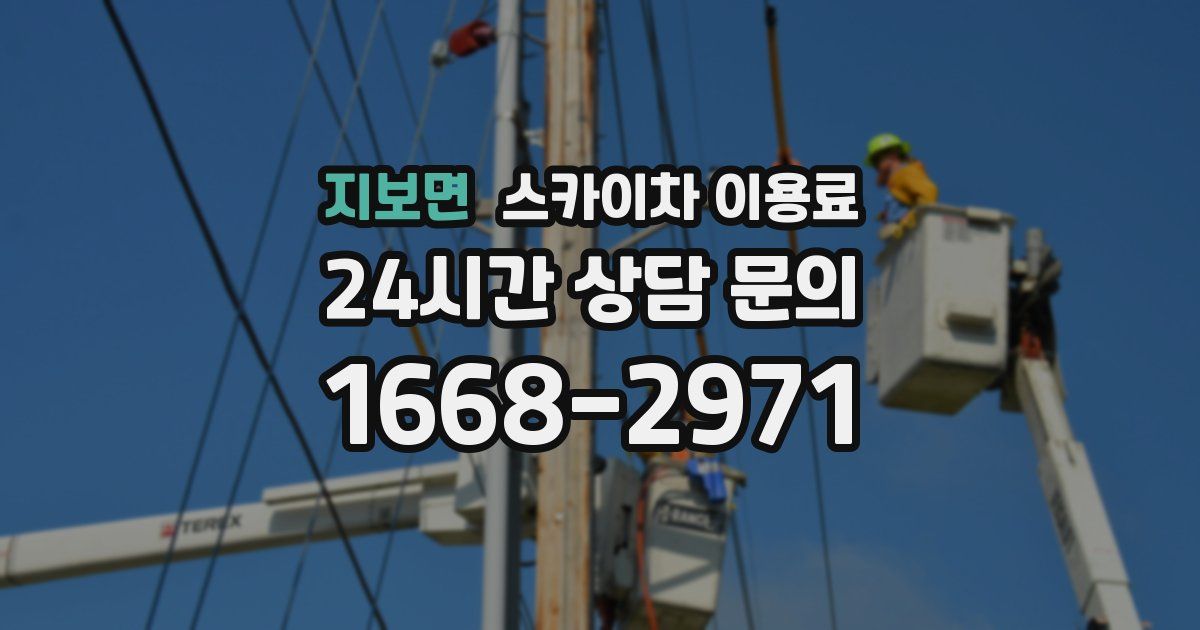 지보면 스카이차 이용료