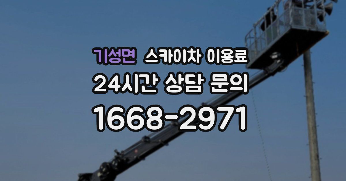 기성면 스카이차 이용료