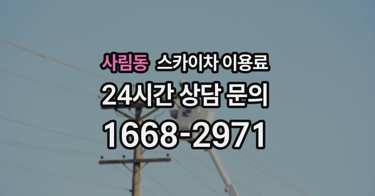 사림동 스카이차 이용료