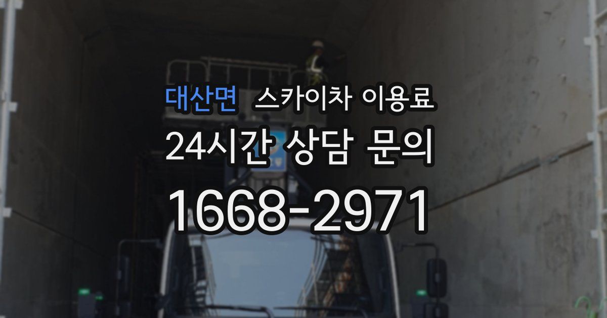 대산면 스카이차 이용료