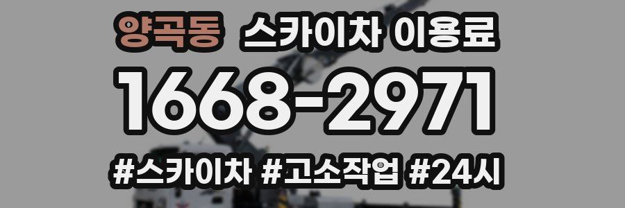 양곡동 스카이차 이용료