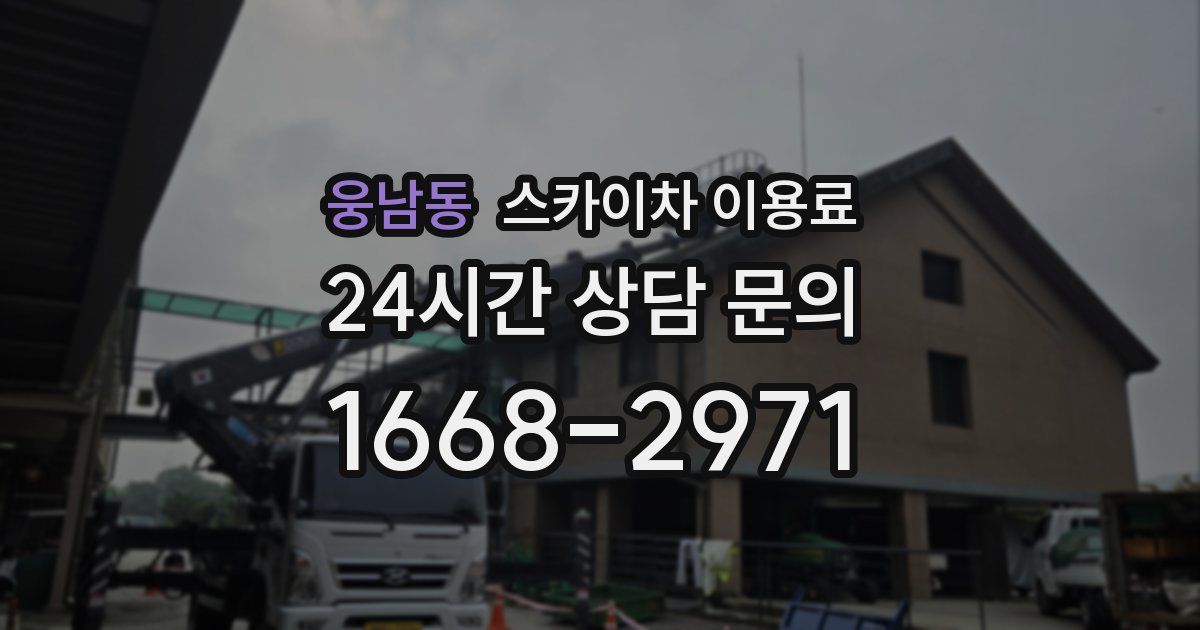 웅남동 스카이차 이용료