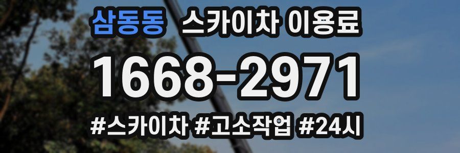 삼동동 스카이차 이용료